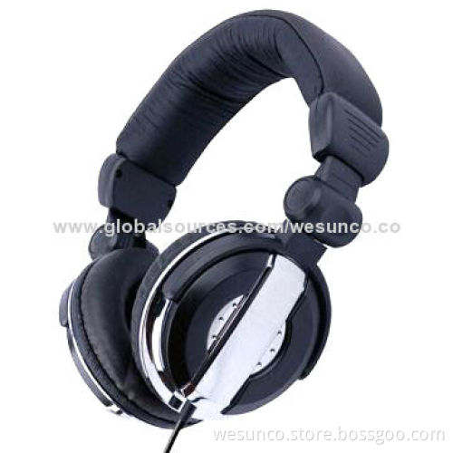 Hi-fi stereo headphone with high-quality PU pad, elastic and durable, also for DJ